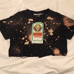 Vintage Jagermeister Crop Acid Wash Shirt